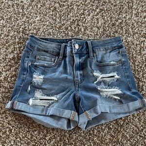 EUC Distressed Low Rise MIDI Women Shorts